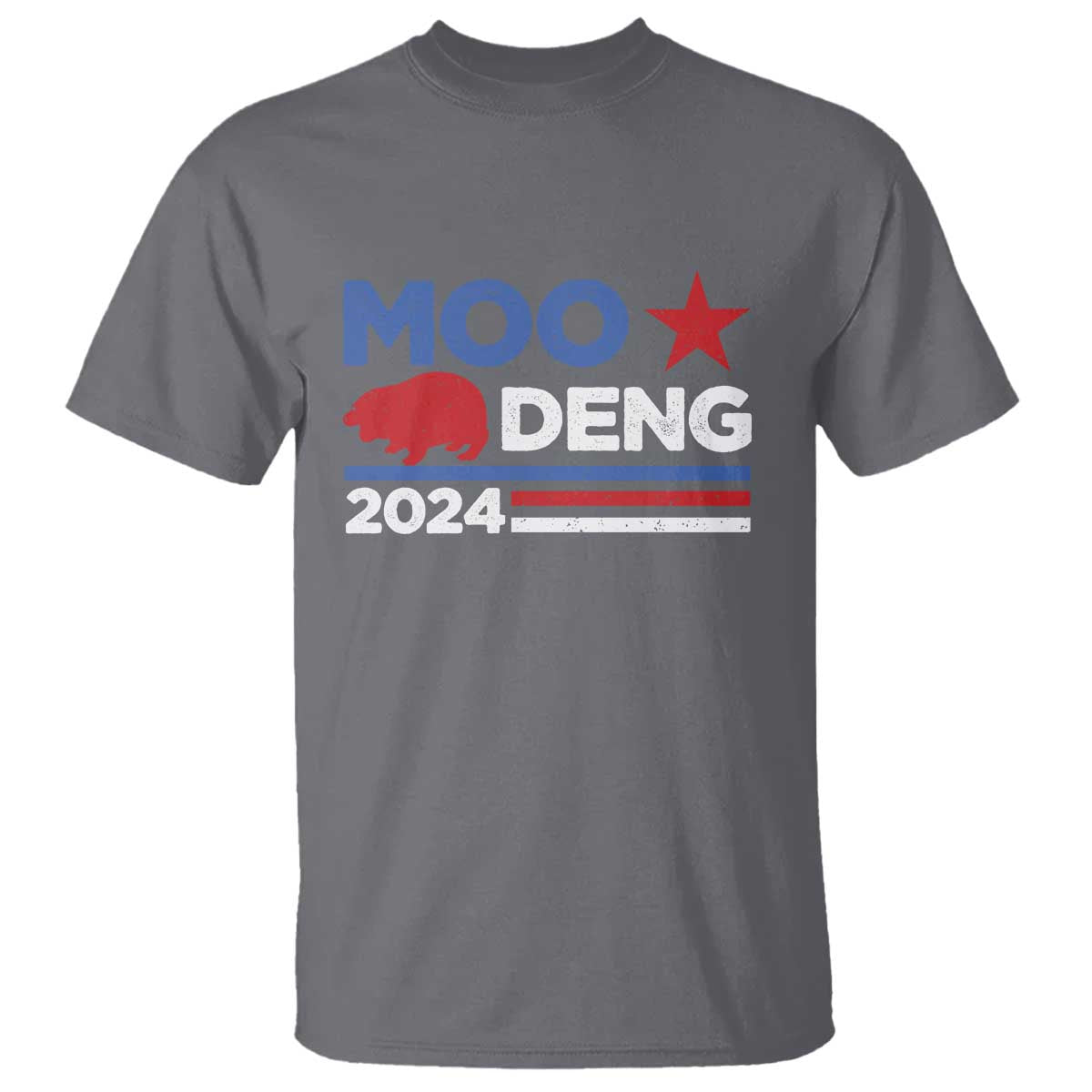 Funny Moo Deng 2024 T Shirt Star Striped - Wonder Print Shop