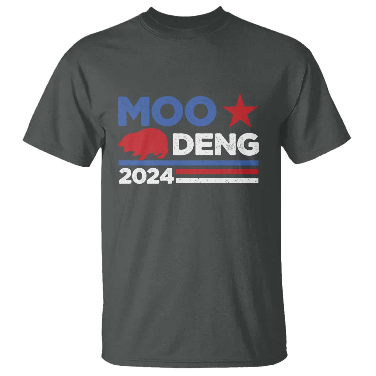 Funny Moo Deng 2024 T Shirt Star Striped - Wonder Print Shop