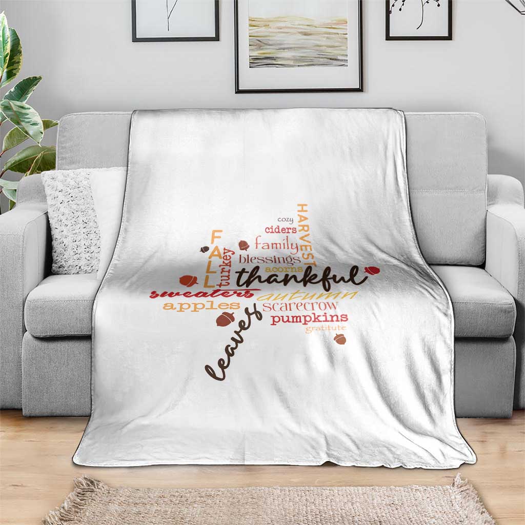 Thanksgiving Maple Leaf Fall Season Throw Blanket - Wonder Print Shop