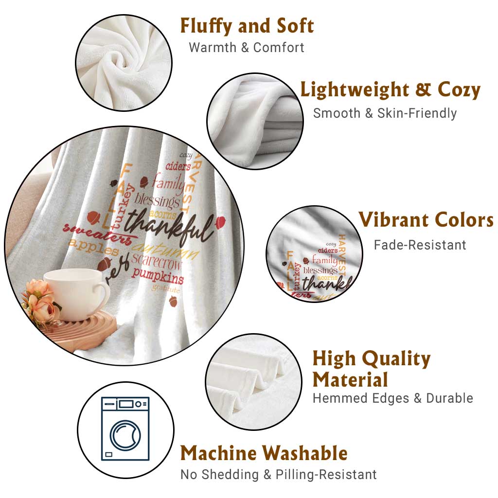 Thanksgiving Maple Leaf Fall Season Throw Blanket - Wonder Print Shop