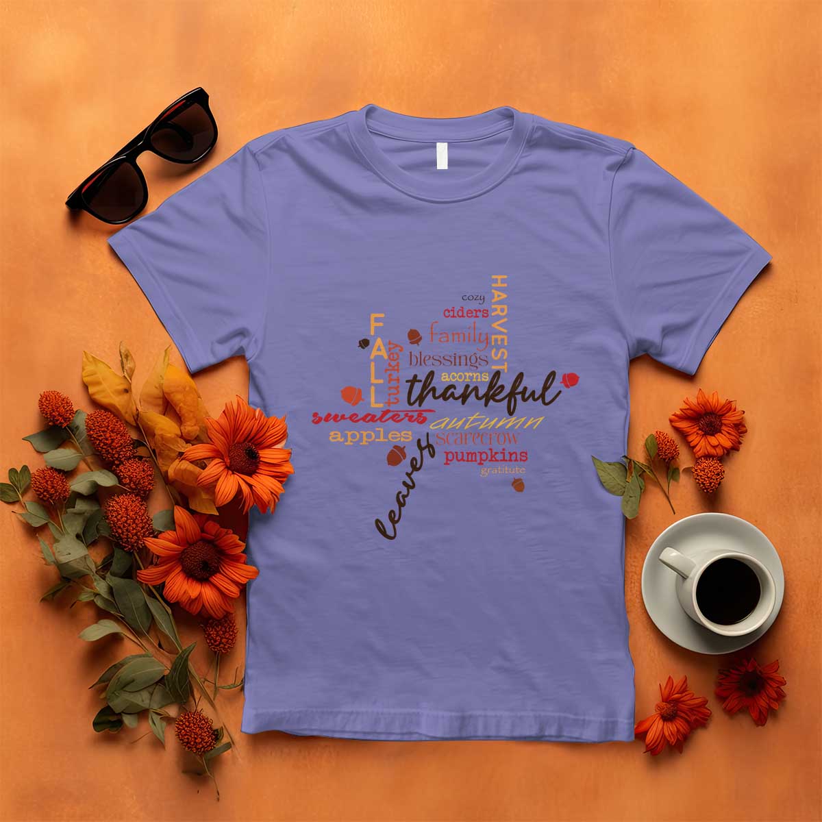 Thanksgiving Maple Leaf Fall Season T Shirt - Wonder Print Shop
