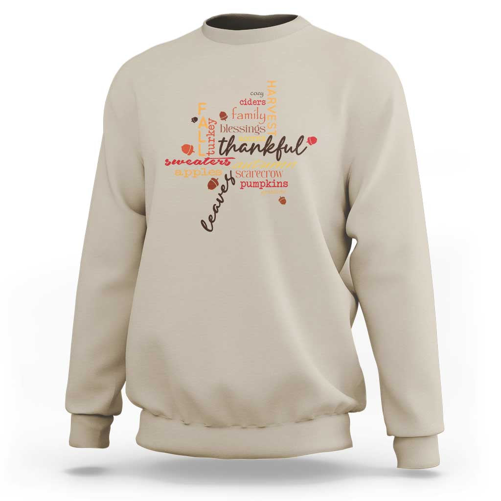 Thanksgiving Maple Leaf Fall Season Sweatshirt - Wonder Print Shop