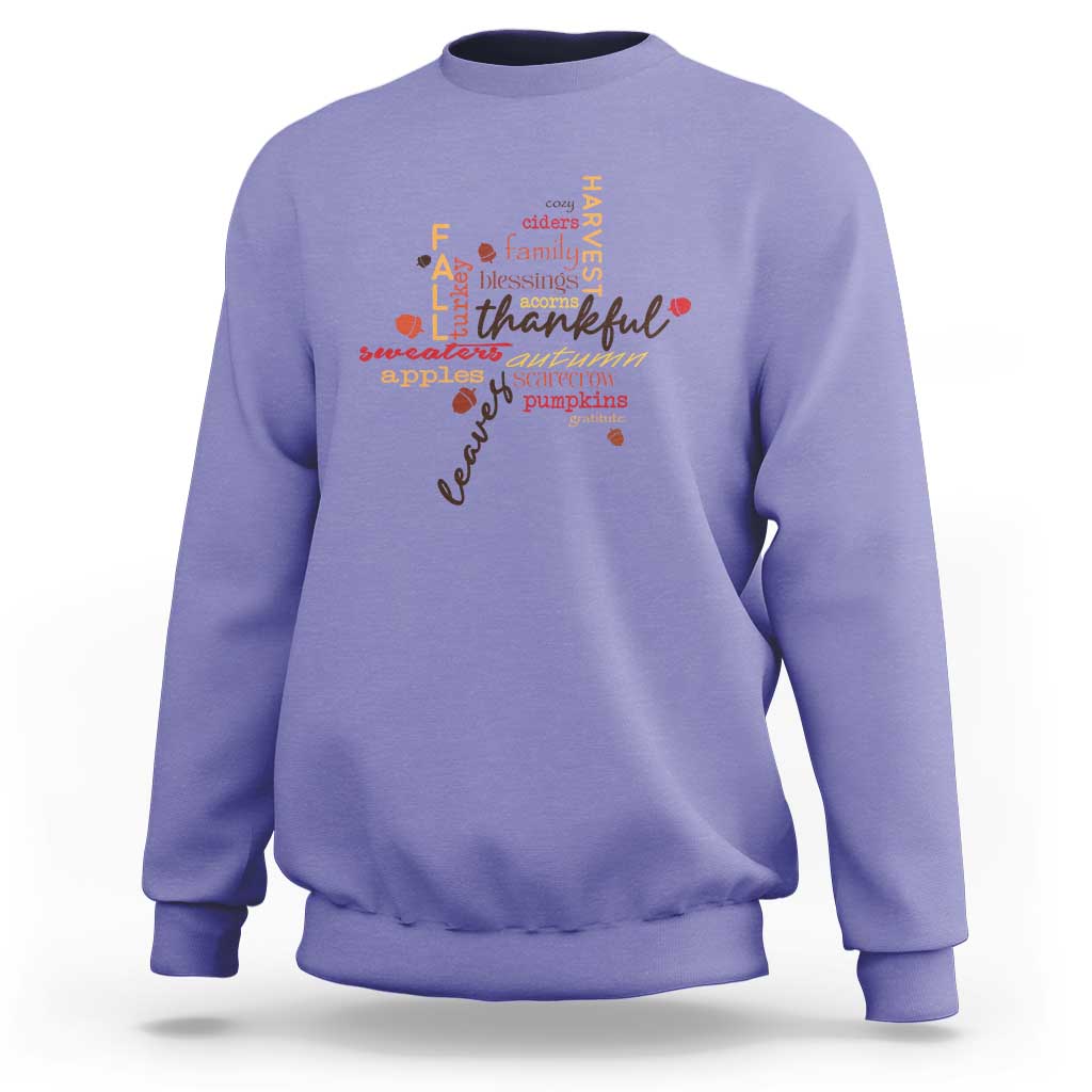 Thanksgiving Maple Leaf Fall Season Sweatshirt - Wonder Print Shop