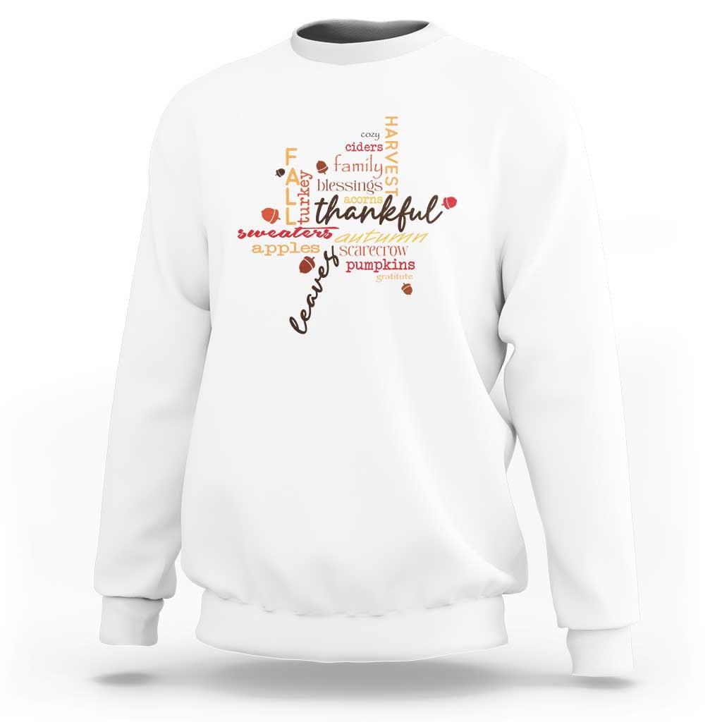 Thanksgiving Maple Leaf Fall Season Sweatshirt - Wonder Print Shop