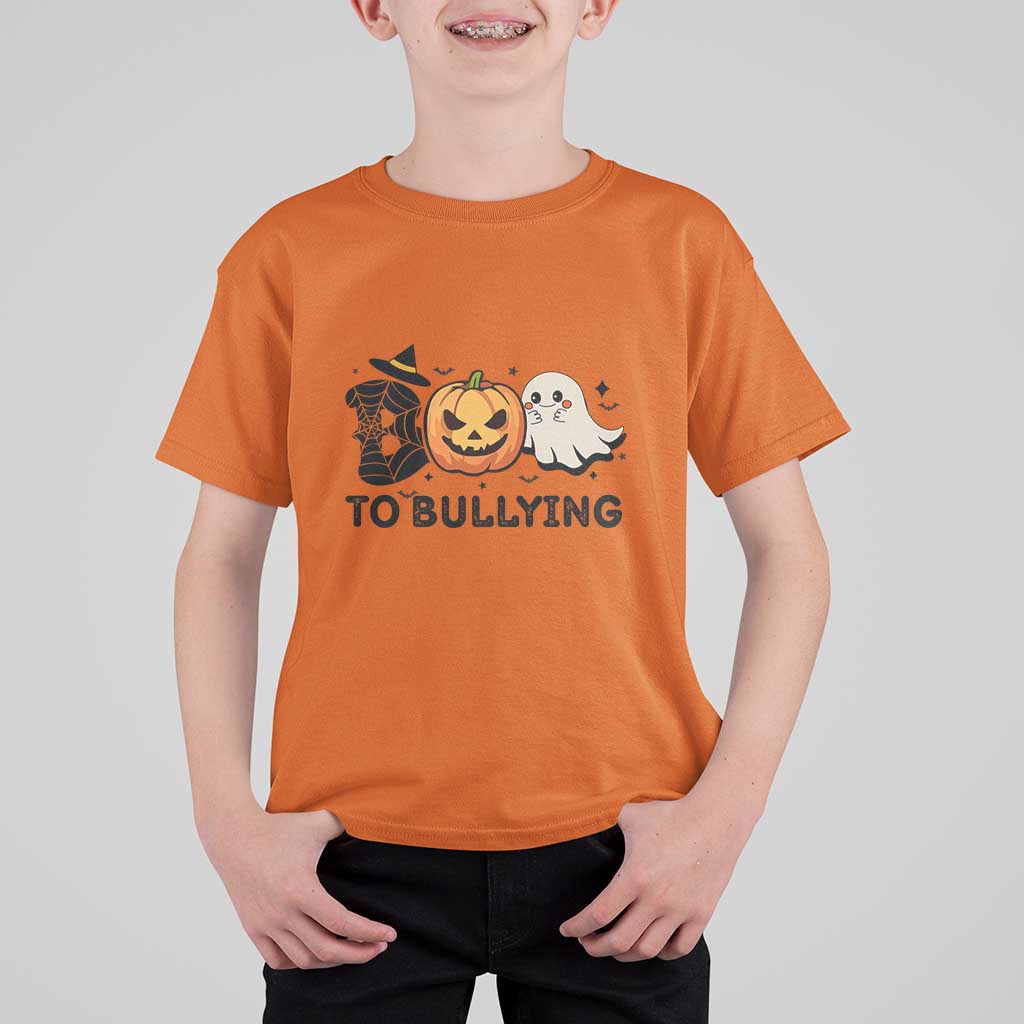 Halloween Unity Day T Shirt For Kid Boo To Bullying Anti Bullying Awareness Ghost Pumpkin - Wonder Print Shop