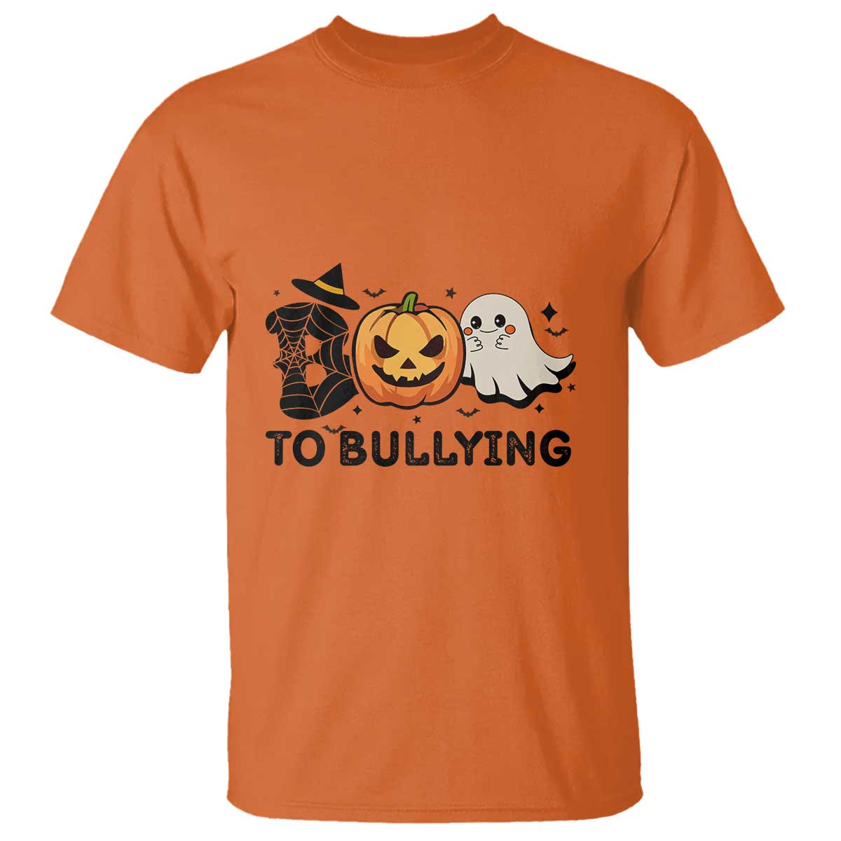 Halloween Unity Day T Shirt Boo To Bullying Anti Bullying Awareness Ghost Pumpkin - Wonder Print Shop