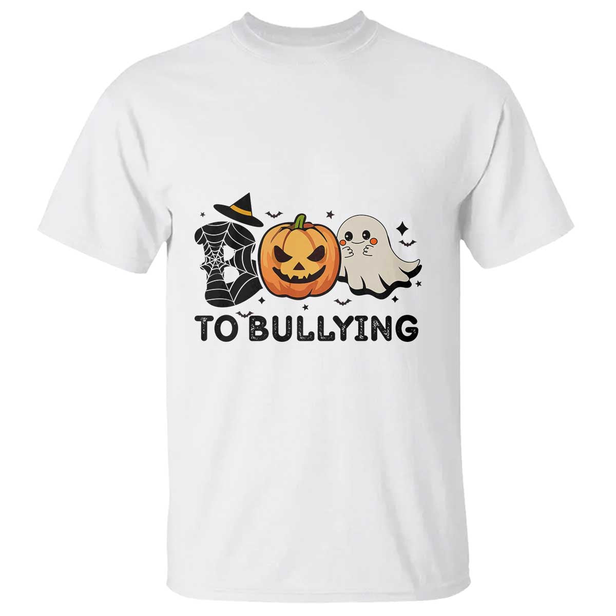 Halloween Unity Day T Shirt Boo To Bullying Anti Bullying Awareness Ghost Pumpkin - Wonder Print Shop