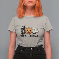 Halloween Unity Day T Shirt For Women Boo To Bullying Anti Bullying Awareness Ghost Pumpkin - Wonder Print Shop