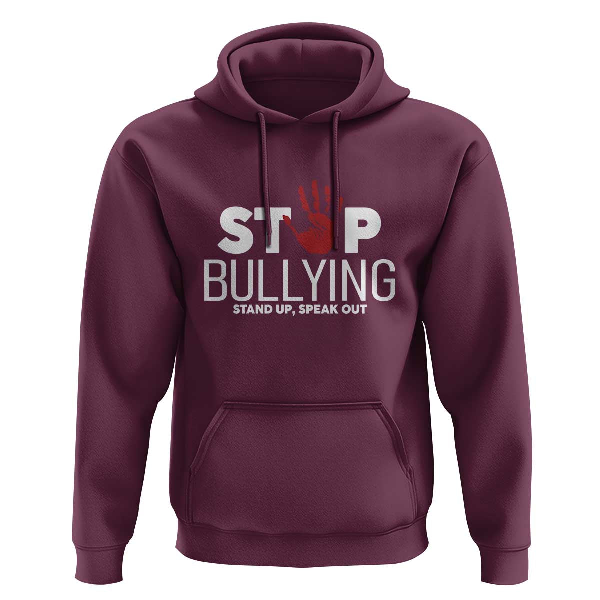 Anti Bullying Awareness Hoodie Stop Bullying Stand Up Speak Out Hand Prints