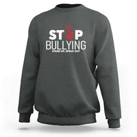 Anti Bullying Awareness Sweatshirt Stop Bullying Stand Up Speak Out Hand Prints - Wonder Print Shop