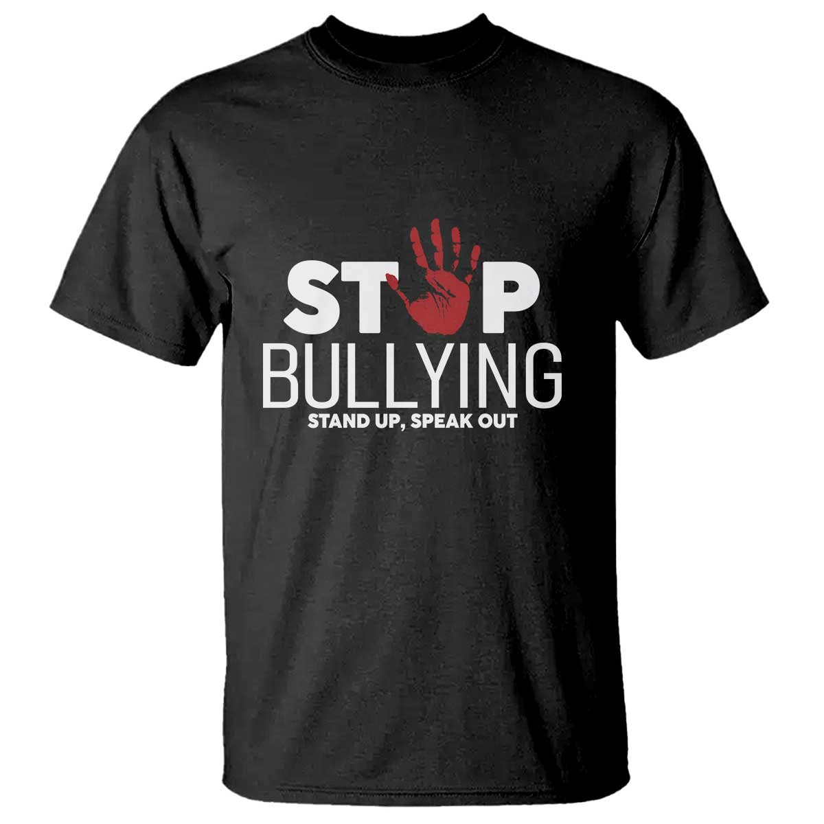 Anti Bullying Awareness T Shirt Stop Bullying Stand Up Speak Out Hand Prints - Wonder Print Shop