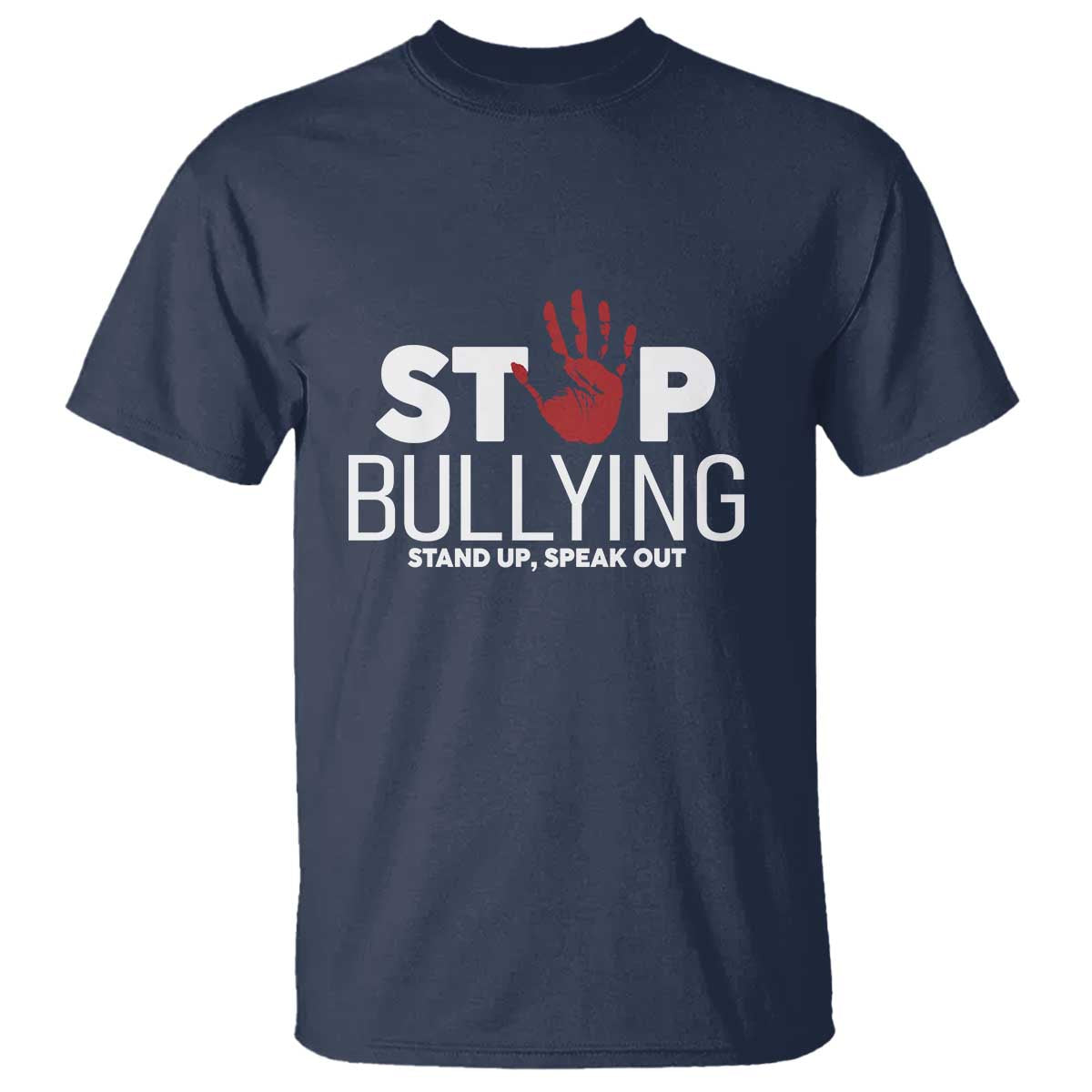 Anti Bullying Awareness T Shirt Stop Bullying Stand Up Speak Out Hand Prints - Wonder Print Shop