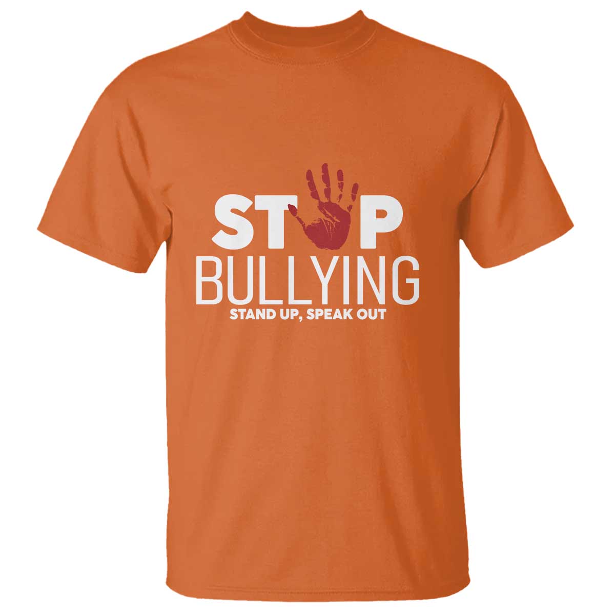 Anti Bullying Awareness T Shirt Stop Bullying Stand Up Speak Out Hand Prints - Wonder Print Shop