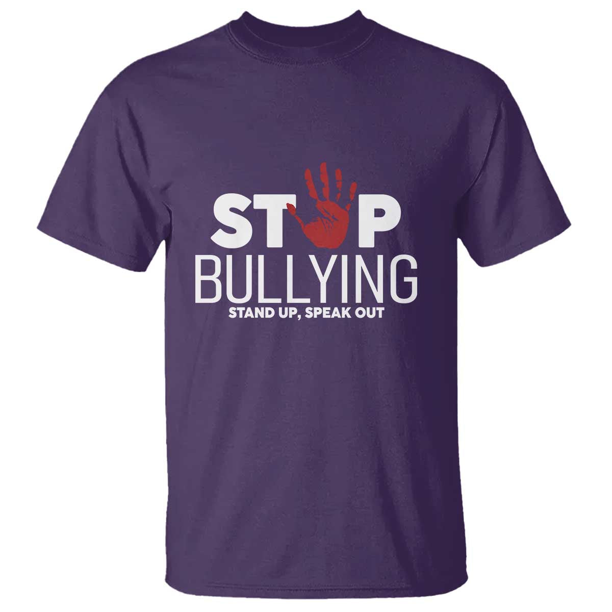 Anti Bullying Awareness T Shirt Stop Bullying Stand Up Speak Out Hand Prints - Wonder Print Shop