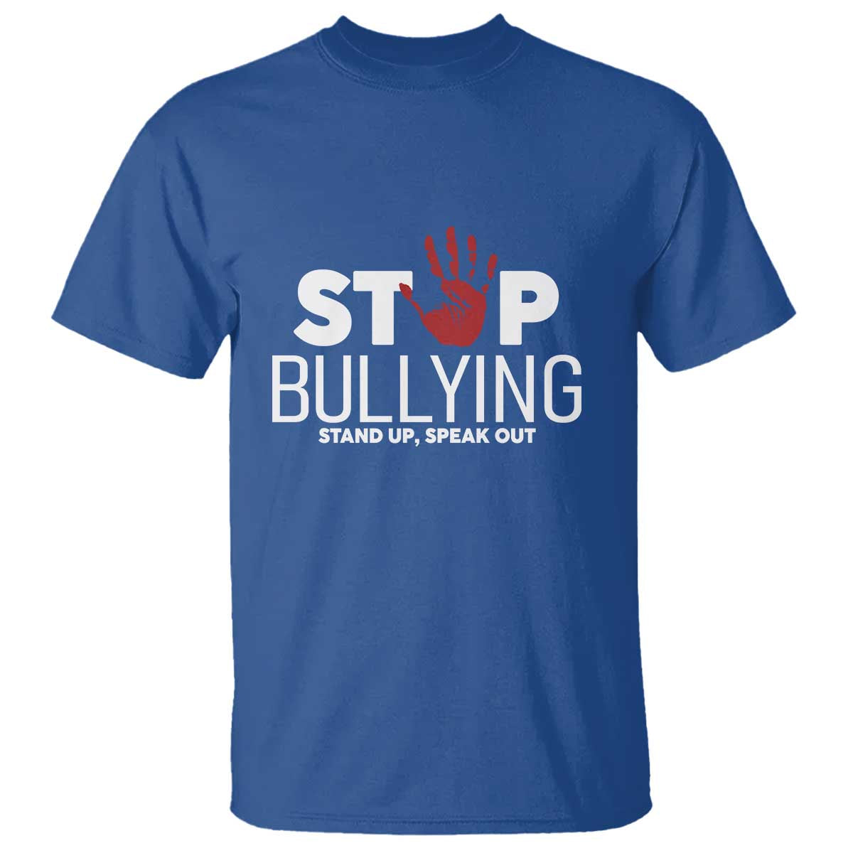 Anti Bullying Awareness T Shirt Stop Bullying Stand Up Speak Out Hand Prints - Wonder Print Shop