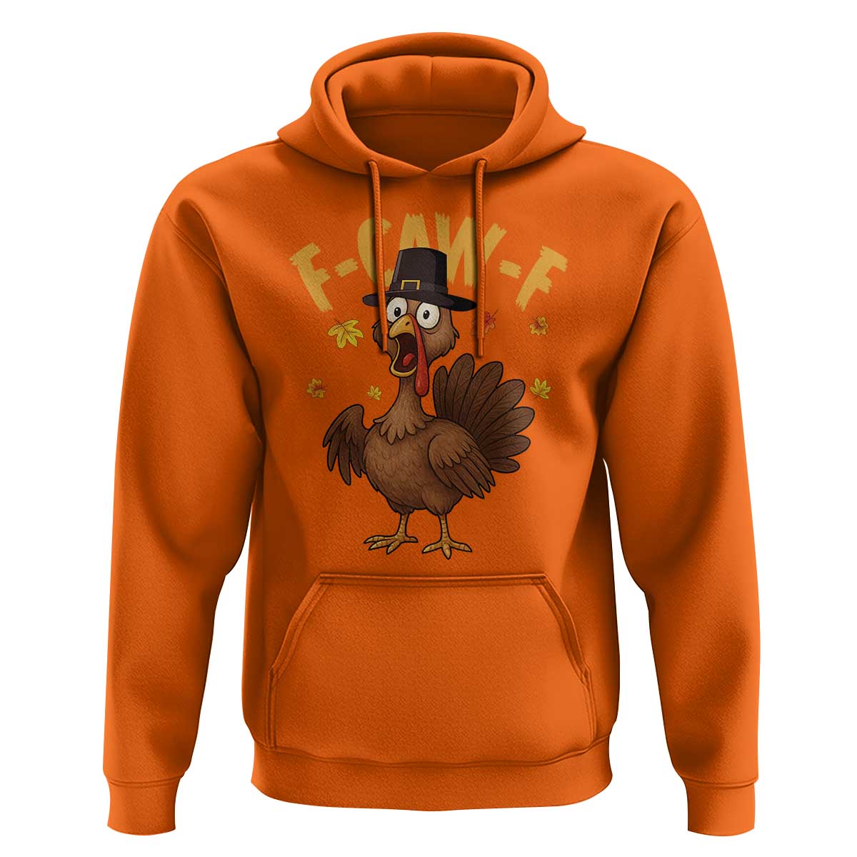 Funny F Caw F Thanksgiving Turkey Hoodie Poultry Humor - Wonder Print Shop
