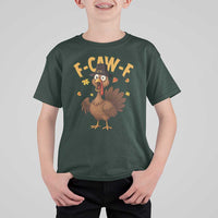 Funny F Caw F Thanksgiving Turkey T Shirt For Kid Poultry Humor - Wonder Print Shop