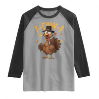 Funny F Caw F Thanksgiving Turkey Raglan Shirt Poultry Humor - Wonder Print Shop