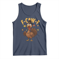 Funny F Caw F Thanksgiving Turkey Tank Top Poultry Humor - Wonder Print Shop