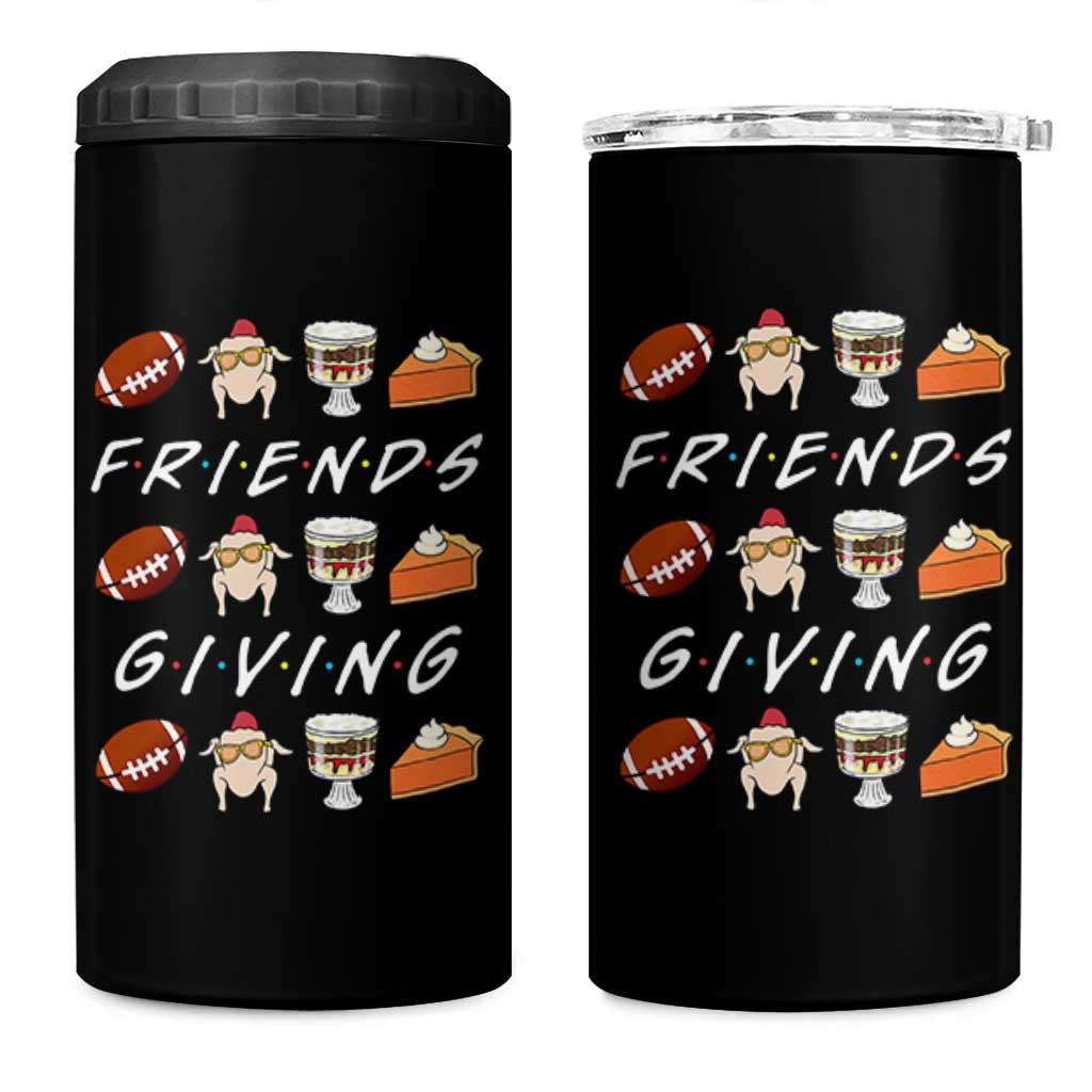 Funny Thanksgiving Thankful Friends Giving Party 4 in 1 Can Cooler Tumbler - Wonder Print Shop