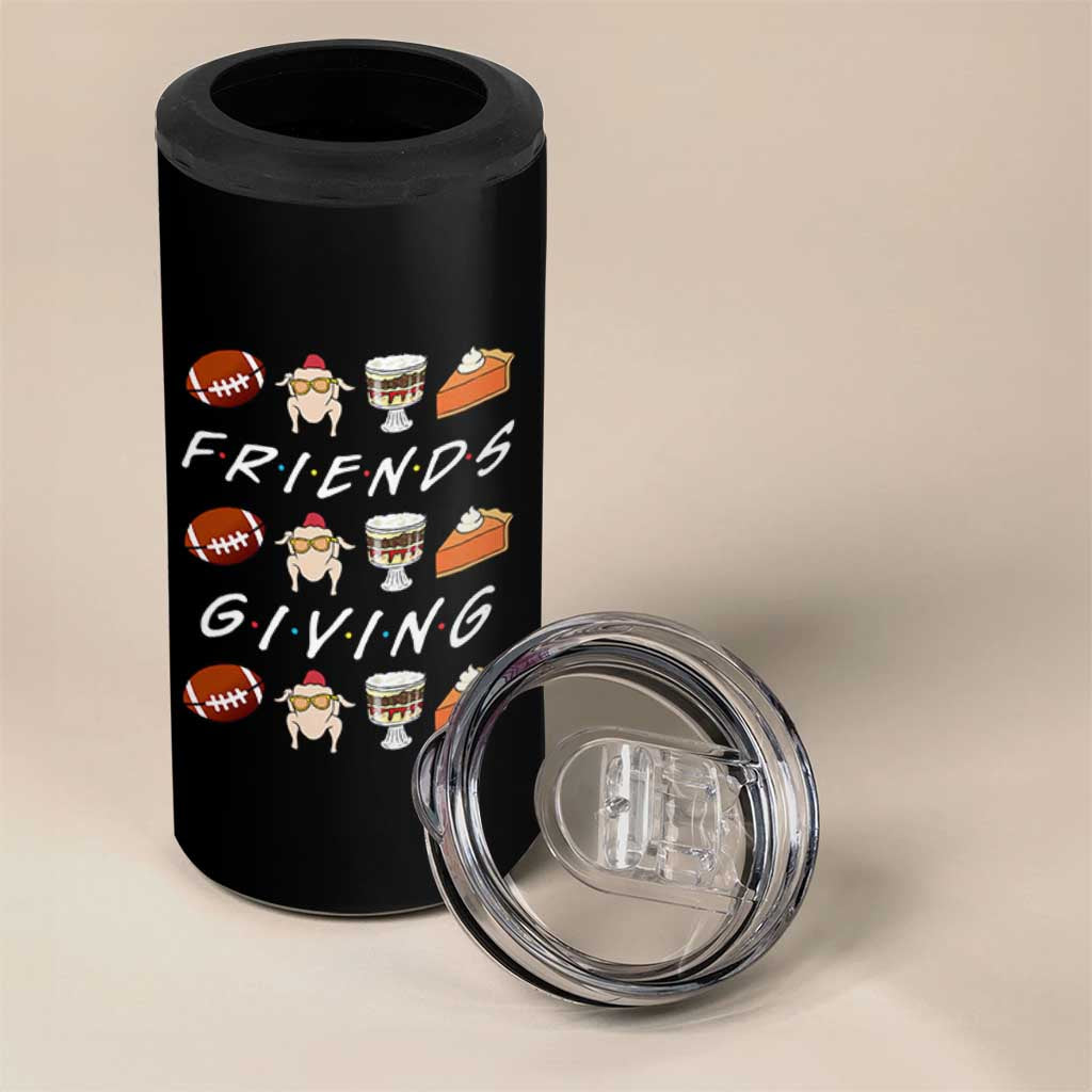 Funny Thanksgiving Thankful Friends Giving Party 4 in 1 Can Cooler Tumbler - Wonder Print Shop
