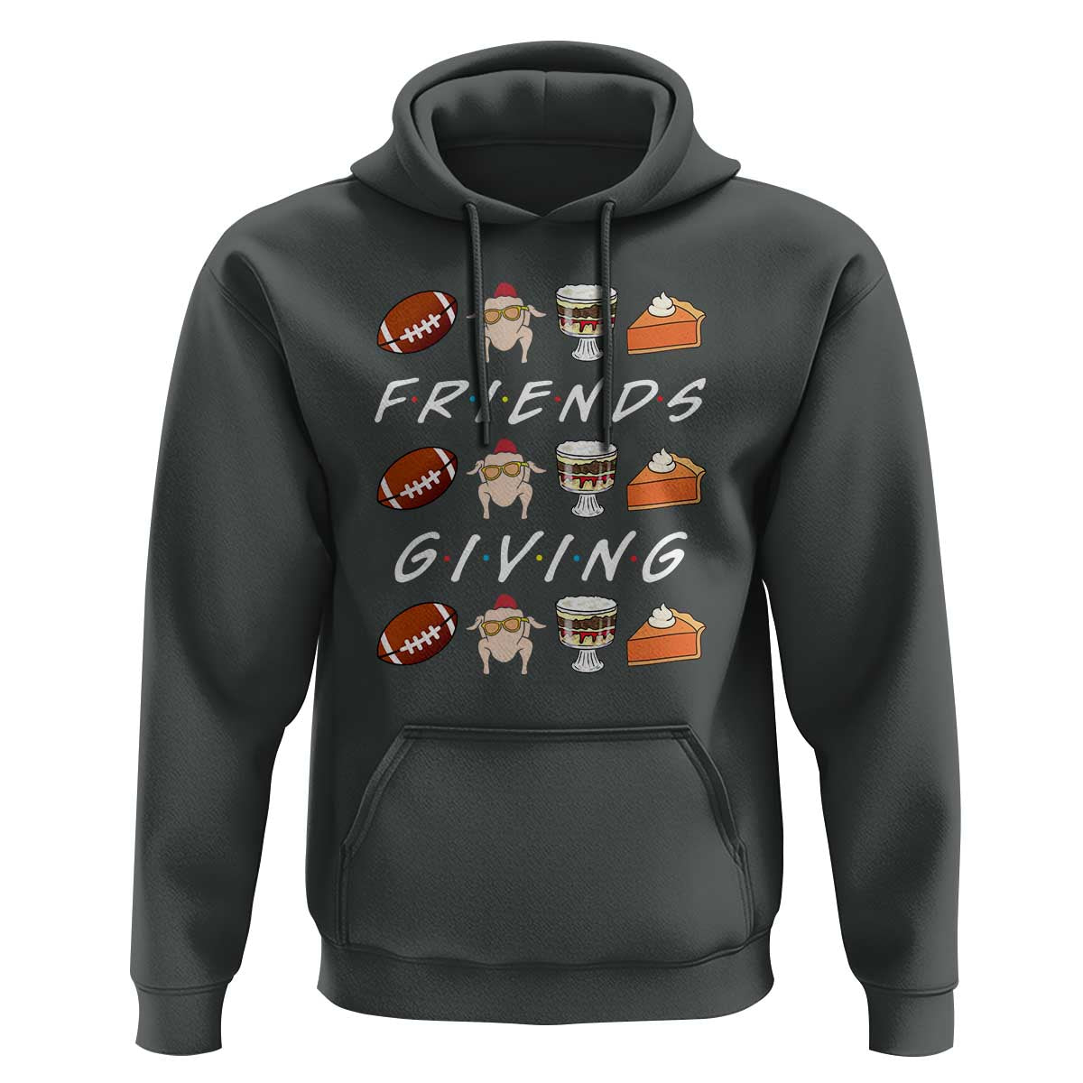 Funny Thanksgiving Thankful Friends Giving Party Hoodie - Wonder Print Shop