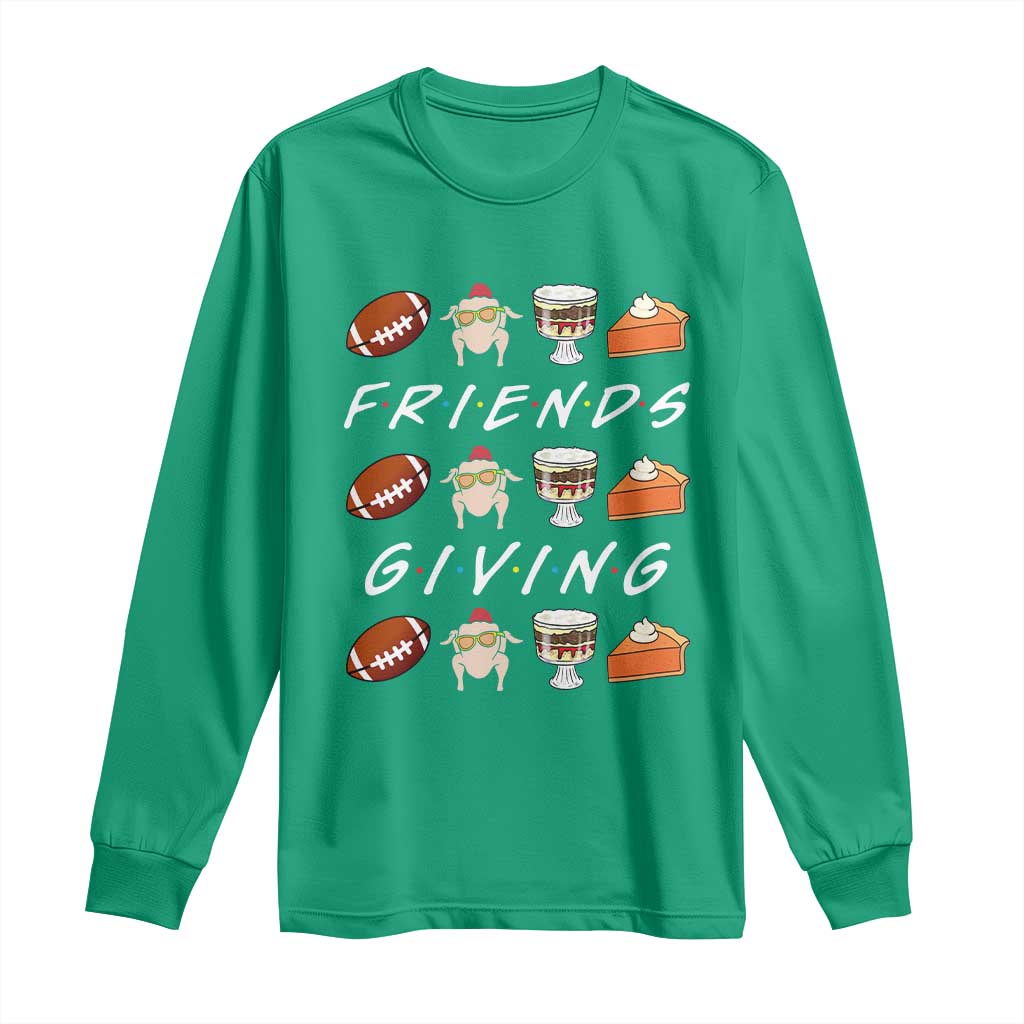 Funny Thanksgiving Thankful Friends Giving Party Long Sleeve Shirt - Wonder Print Shop