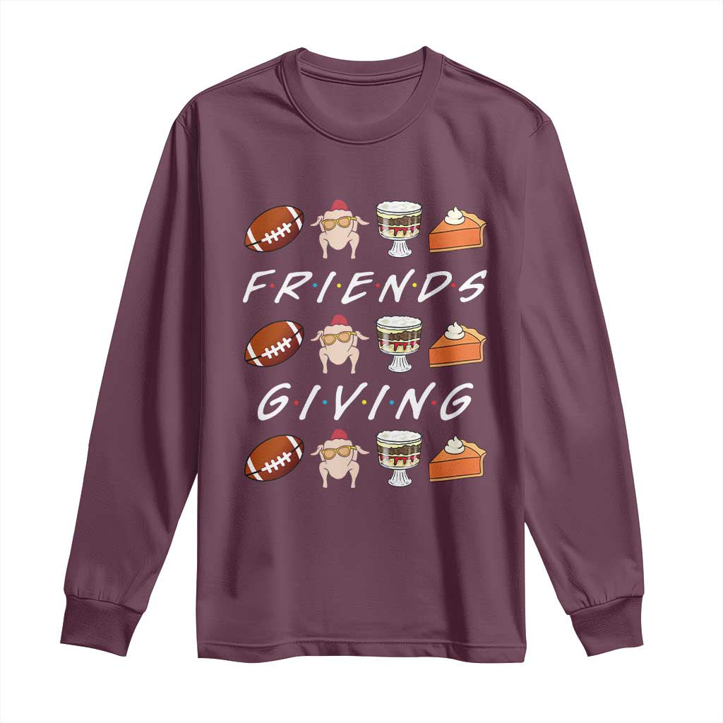 Funny Thanksgiving Thankful Friends Giving Party Long Sleeve Shirt - Wonder Print Shop