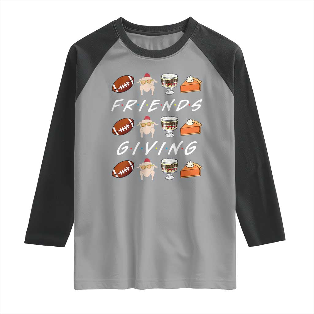 Funny Thanksgiving Thankful Friends Giving Party Raglan Shirt - Wonder Print Shop