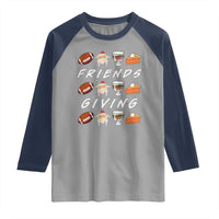 Funny Thanksgiving Thankful Friends Giving Party Raglan Shirt - Wonder Print Shop