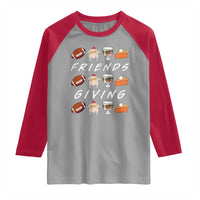 Funny Thanksgiving Thankful Friends Giving Party Raglan Shirt - Wonder Print Shop