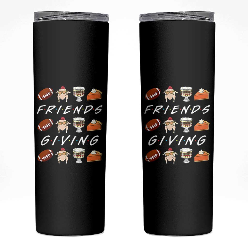 Funny Thanksgiving Thankful Friends Giving Party Skinny Tumbler - Wonder Print Shop