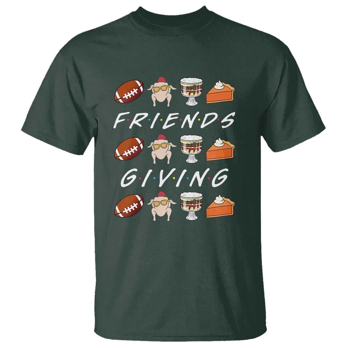 Funny Thanksgiving Thankful Friends Giving Party T Shirt - Wonder Print Shop