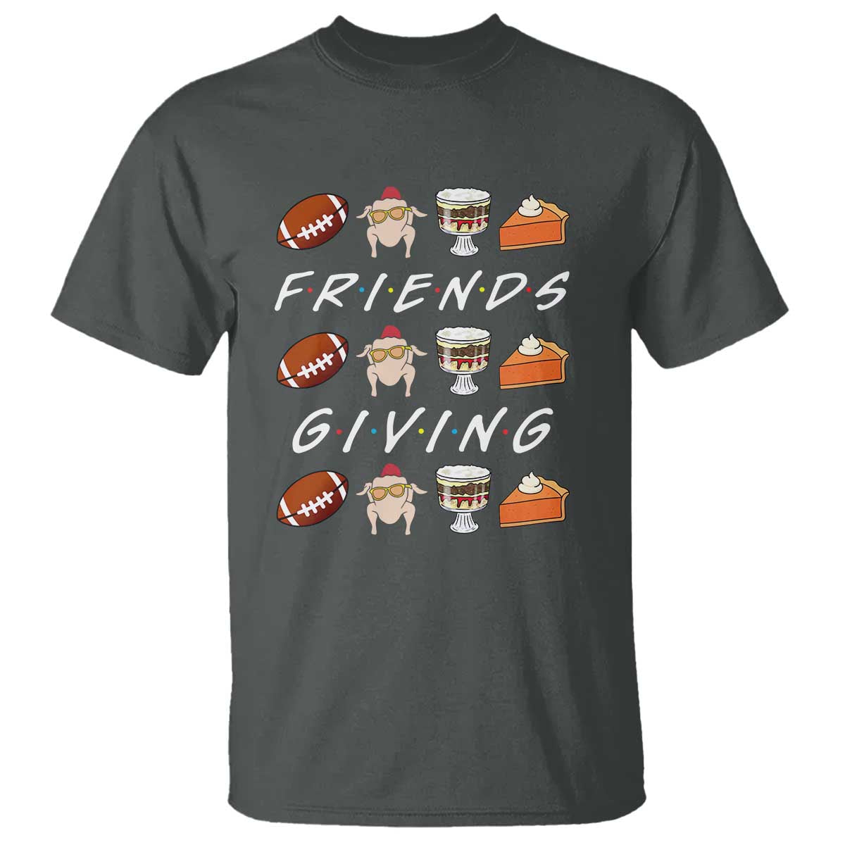 Funny Thanksgiving Thankful Friends Giving Party T Shirt - Wonder Print Shop