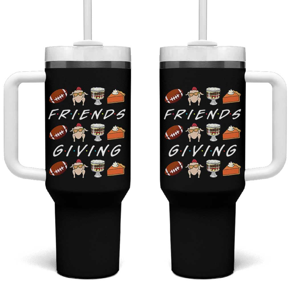 Funny Thanksgiving Thankful Friends Giving Party Tumbler With Handle - Wonder Print Shop