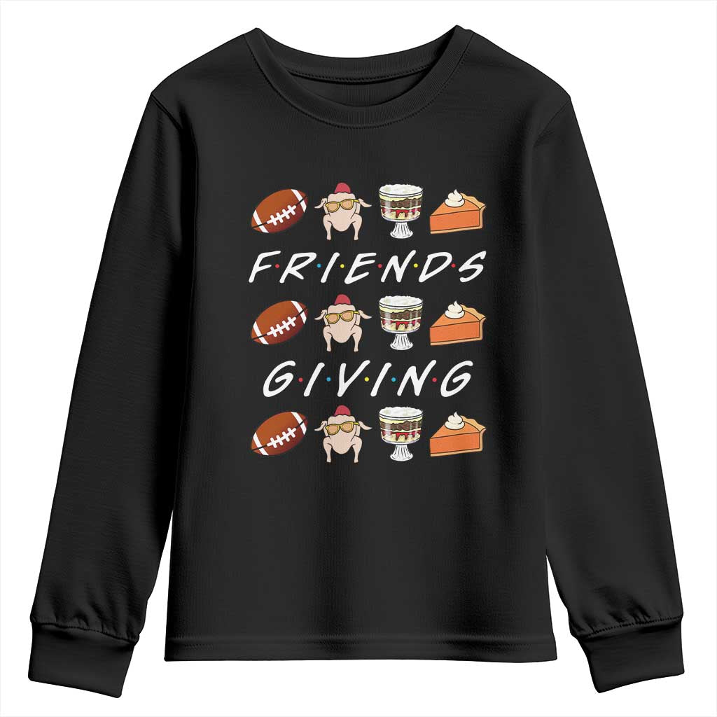 Funny Thanksgiving Thankful Friends Giving Party Youth Sweatshirt - Wonder Print Shop