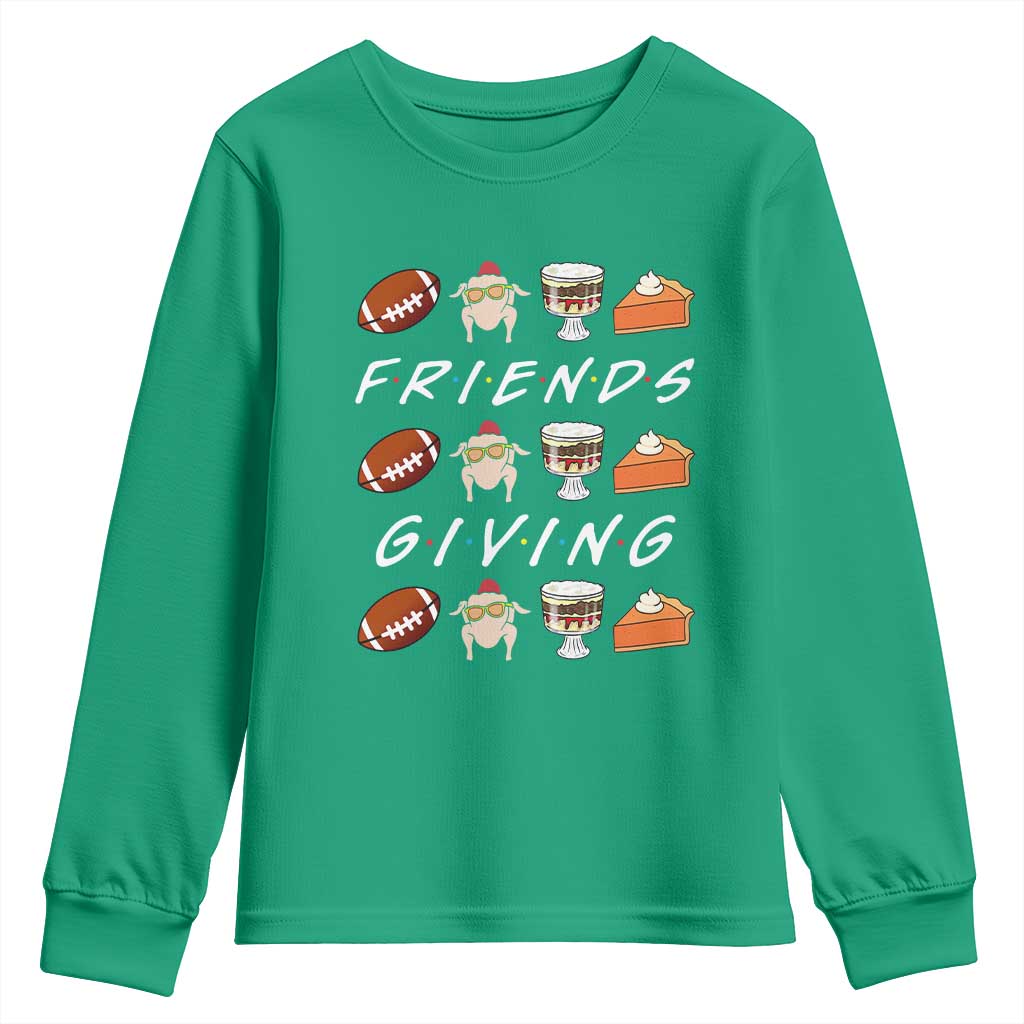 Funny Thanksgiving Thankful Friends Giving Party Youth Sweatshirt - Wonder Print Shop
