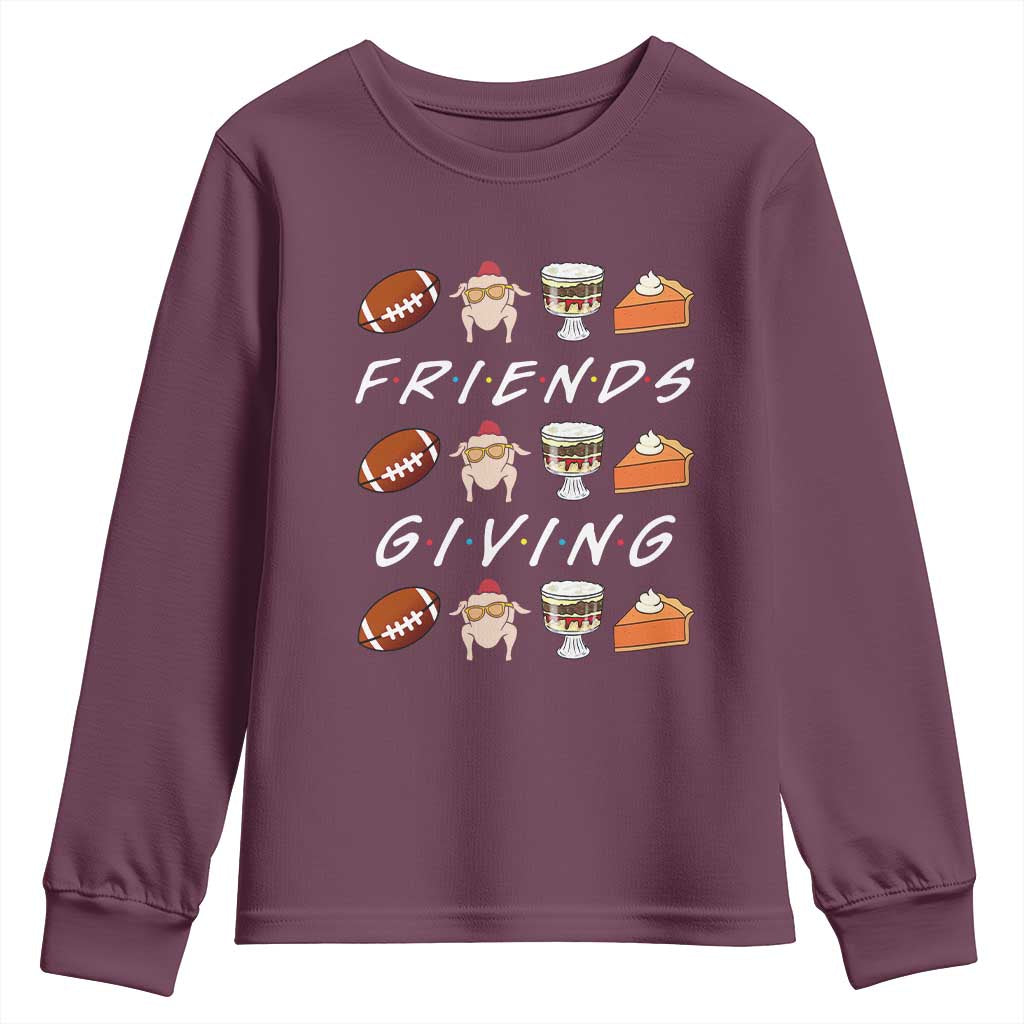 Funny Thanksgiving Thankful Friends Giving Party Youth Sweatshirt - Wonder Print Shop
