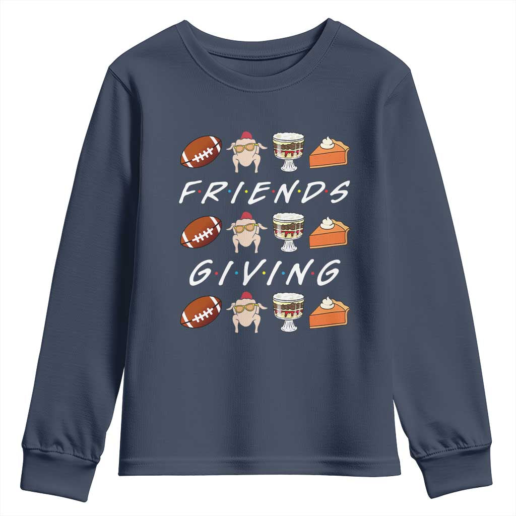 Funny Thanksgiving Thankful Friends Giving Party Youth Sweatshirt - Wonder Print Shop