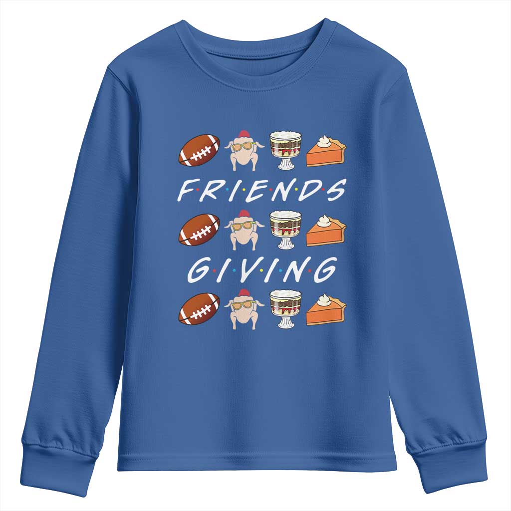 Funny Thanksgiving Thankful Friends Giving Party Youth Sweatshirt - Wonder Print Shop