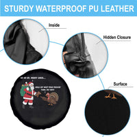 Funny Thanksgiving Christmas Spare Tire Cover Wait Your Turn Fat Boy Santa Turkey Thanksmas - Wonder Print Shop