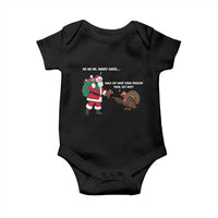 Funny Thanksgiving Christmas Baby Onesie Wait Your Turn Fat Boy Santa Turkey Thanksmas - Wonder Print Shop