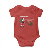 Funny Thanksgiving Christmas Baby Onesie Wait Your Turn Fat Boy Santa Turkey Thanksmas - Wonder Print Shop