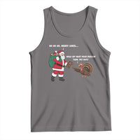 Funny Thanksgiving Christmas Tank Top Wait Your Turn Fat Boy Santa Turkey Thanksmas - Wonder Print Shop