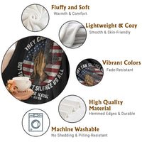 Charlie Kirk Memorial Throw Blanket They Can Silence One But They Cant Silence Us All - Wonder Print Shop