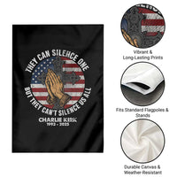 Charlie Kirk Memorial Garden Flag They Can Silence One But They Cant Silence Us All - Wonder Print Shop