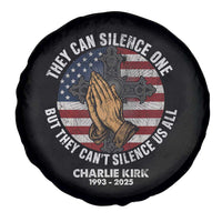 Charlie Kirk Memorial Spare Tire Cover They Can Silence One But They Cant Silence Us All - Wonder Print Shop