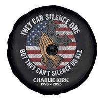 Charlie Kirk Memorial Spare Tire Cover They Can Silence One But They Cant Silence Us All - Wonder Print Shop
