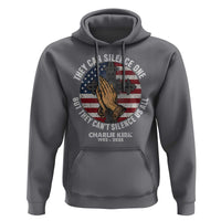 Charlie Kirk Memorial Hoodie They Can Silence One But They Cant Silence Us All - Wonder Print Shop
