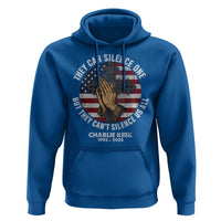 Charlie Kirk Memorial Hoodie They Can Silence One But They Cant Silence Us All - Wonder Print Shop